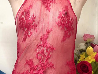 Petite Hana Wear Dress See Throw Her Tit so Sexy Pussy Ass