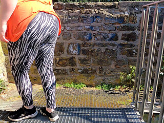 Beating One of Her Tits on Monument