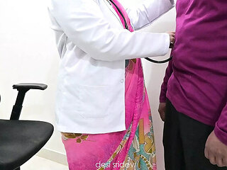 Indian Doctor Lady Gives Boy Cock Check and Handjob in Clinic