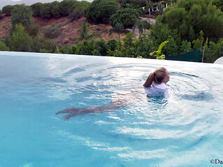 Hot Secretary Takes a Swim 4K