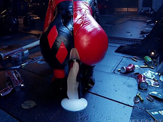 Tasty Harley Quinn Rides One of Her Favorite Dildos and Gets Creampied Inside