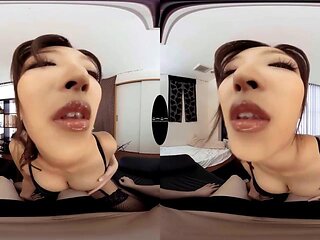 Asian babe gets fucked after boobs squeezing: Blowjob, Cam  Vr VR Porn