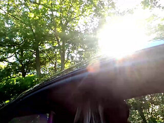 Crossdresser Kellycd2022 down the lanes masturbating