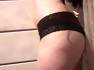 Sexy Goth Striptease in a Harness