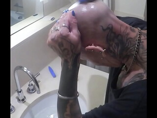 Watch me (Vilja) take control of my transformation, shaving my head and pussy smooth to be a perfect hairless fucktoy