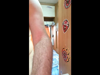 All naked with my cock