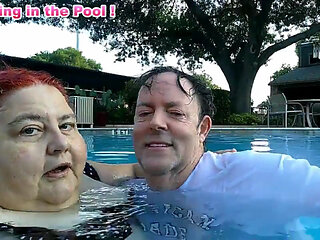 Nurse Vicki and Handsome Harry Are Having Fun Kissing in the Pool!