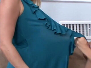 Stepmom pleasuring her teen stepdaughter on the couch