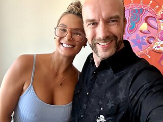 Mandy Rhea Gets Cum on Her Glasses