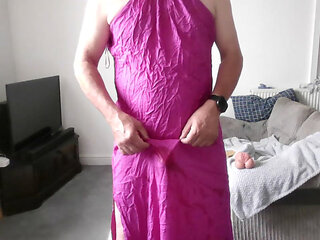 pissing in the pink dress