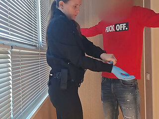 Airport Security Bitch Gets Rough Fuck in Mouth and Pussy - Hardcore Domination