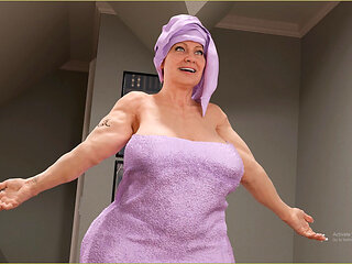 Old Lady Loves Shaking Huge Apples