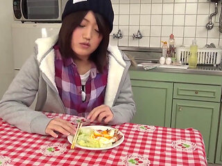 Beau Oriental Girl Scene-1 Japanese Teen with Big Tits Masturbates Before Sucking a Cock