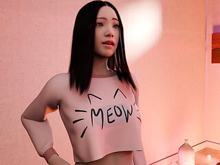 Beautiful trans, young sissy, 3d fuck