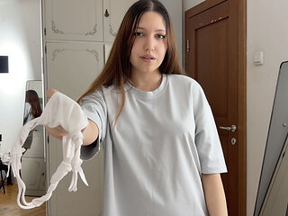 POV Caught Sniffing Stepsister's Panties and Made Jerk off for Her