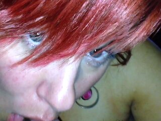 POV amateur sloppy blowjob