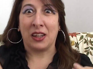 Ugly italian milf loves to take cock in the ass