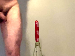 Fat daddy with a fat uncut cock plays with his amazinf body and cums on your face