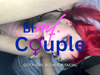 Goth Blows Cock Till It Erupts