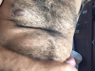 Hairy Giant Man Big Cumshow