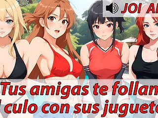 JOI AnaI ASMR. Prepare your best toys. Several Spanish voices!