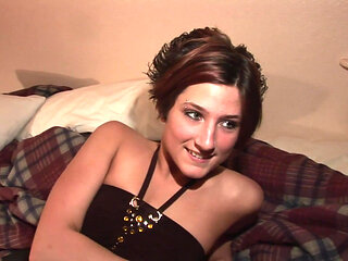 Brunette fingers pussy after hours