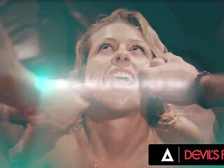DEVILS FILM - Busty MILF Makes Her Stepson Eat His Lucky Charms With Her Huge Tits