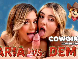 Aria Vs Demi - Taboo Cowgirl Compilation