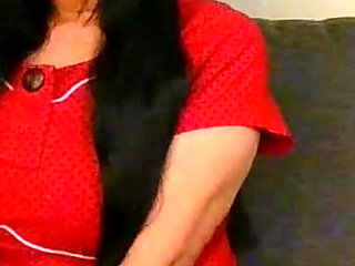Housewife Smoking in Black Gloves