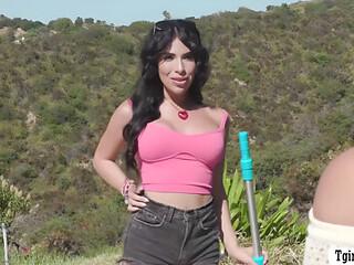 Sexy Trans Pool Girl Avery Fucks Hot Blonde River