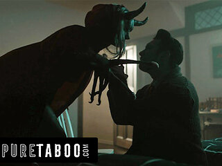 PURE TABOO Six-Breasted Krampus Emerges On Christmas Eve To Feast On Naughty Man's Hard Cock