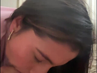 Beautiful Indian Woman with Beautiful Face Sucks Cock and Then Gets Fucked Has an Impressively Big Ass