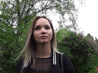 Skinny German Teen Monika Phamous Blowjob Hardcore Scout Pickup