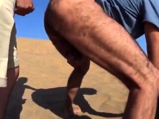 Bareback Outdoor Fun with a Stranger on a Dune