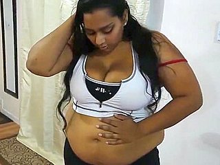 Indian BBW Tries To Workout Then Just Starting Stuffing...