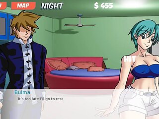Ecchi adventure with Bulma in a wild hentai visual novel