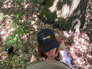 Fuck and Suck BIG Tits Stranger in Woods