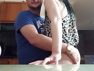 Don't like my slut leaving the kitchen ,fucking before proposing