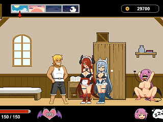 Hentai Game - Handyman Fantary - Fucking the Succubus and Bar Waitress H Scenes