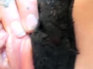 Cummy amateur pussy close up