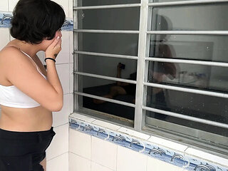 My Horny Stepsister Catches Me Jerking Off and Can't Resist Joining for Hot Anal Sex