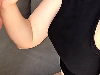 He Liked My Top so Much That He Cum so Quick! Hot Premature Cum on Clothes!