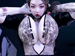 3D BBW Hot Asian MILF Cheating with Big Cock