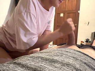 Stepsister with big tits loves my cock