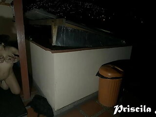 Hot Lovers Fucking Outdoors at Night