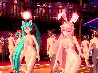 Hatsune Miku &amp_ Megurine Luka World end dancehall