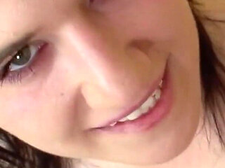 POV tinder date with big cock fucks skinny teen at the dining table