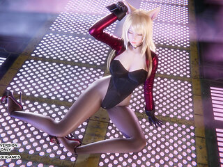 MMD Meovv - Meow Ahri Sexy Kpop Dance League of Legends Hentai