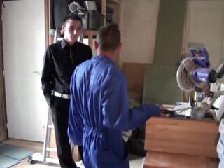 Young worker fucked at work by his boss