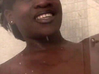 Big ass ebony fucked and facialized from BBC in the bathroom